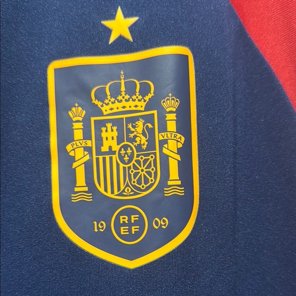 Adidas Spain Soccer Jersey - Navy and Red - Picture 3 of 5
